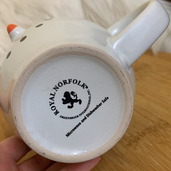 Royal Norfolk | White Ceramic Carrot Nose Snowman Face Mug - Picture 8 of 10